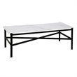 Henn&Hart Metal Marble Coffee Table in Black and Bronze