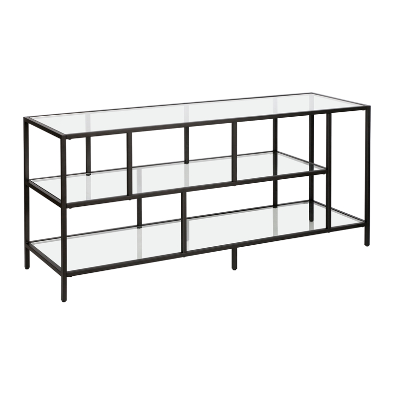 Henn&Hart Metal and Glass TV Stand For TVs Upto 55