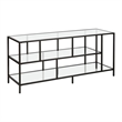 Henn&Hart Metal and Glass TV Stand For TVs Upto 55