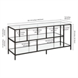 Henn&Hart Metal and Glass TV Stand For TVs Upto 55