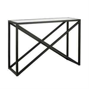 henn&hart 30' geometric metal console table
