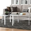 Henn&Hart 2 Piece Nested Metal & Glass Coffee Table in White
