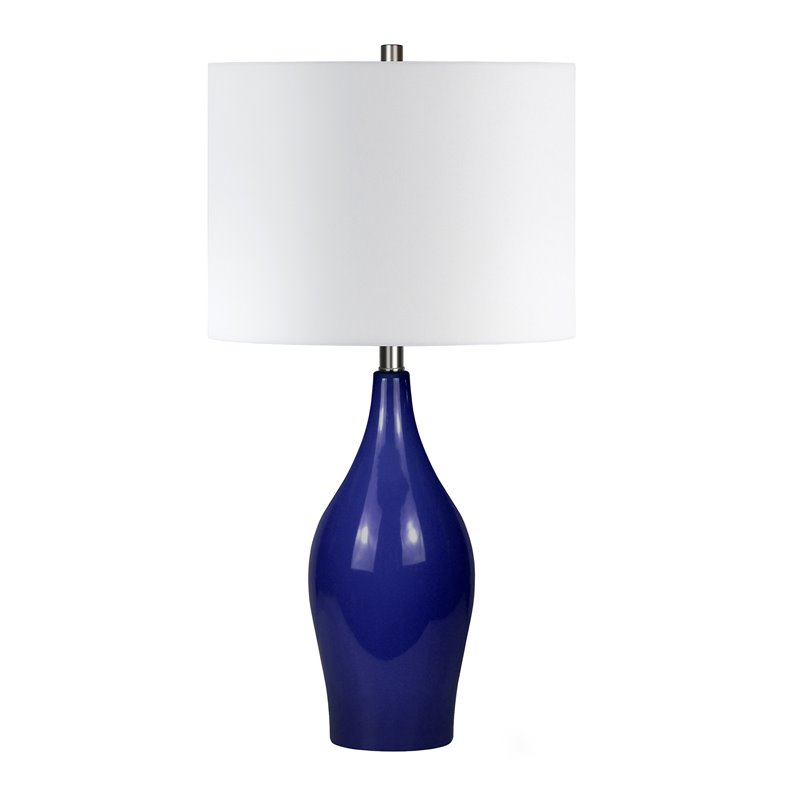 Henn Hart 28 25 Ceramic Table Lamp In, Navy Blue Lamp