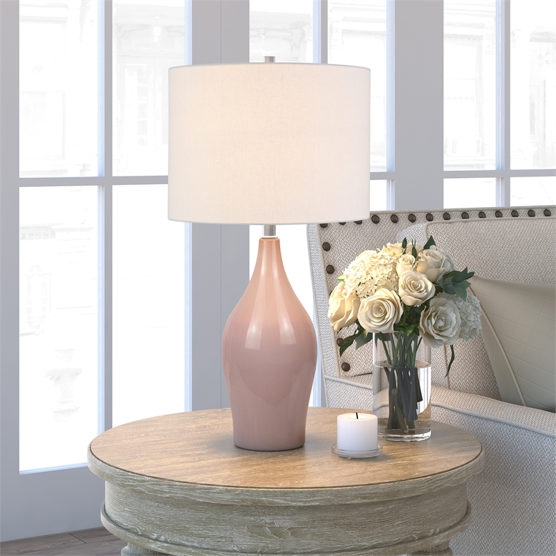 dusty pink table lamp