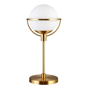 Henn&Hart 9&quot Brass Metal/Glass Table Lamp