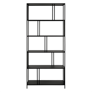 Henn&Hart 34&quot Metal Bookcase in Blackened Bronze