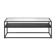 Henn&Hart Metal Ada Rectangular Coffee Table Black and Bronze Finish