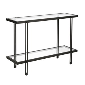 henn&hart modern rectangular steel and metal console table