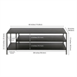 Henn&Hart Coffee Table Black and Bronze Finish