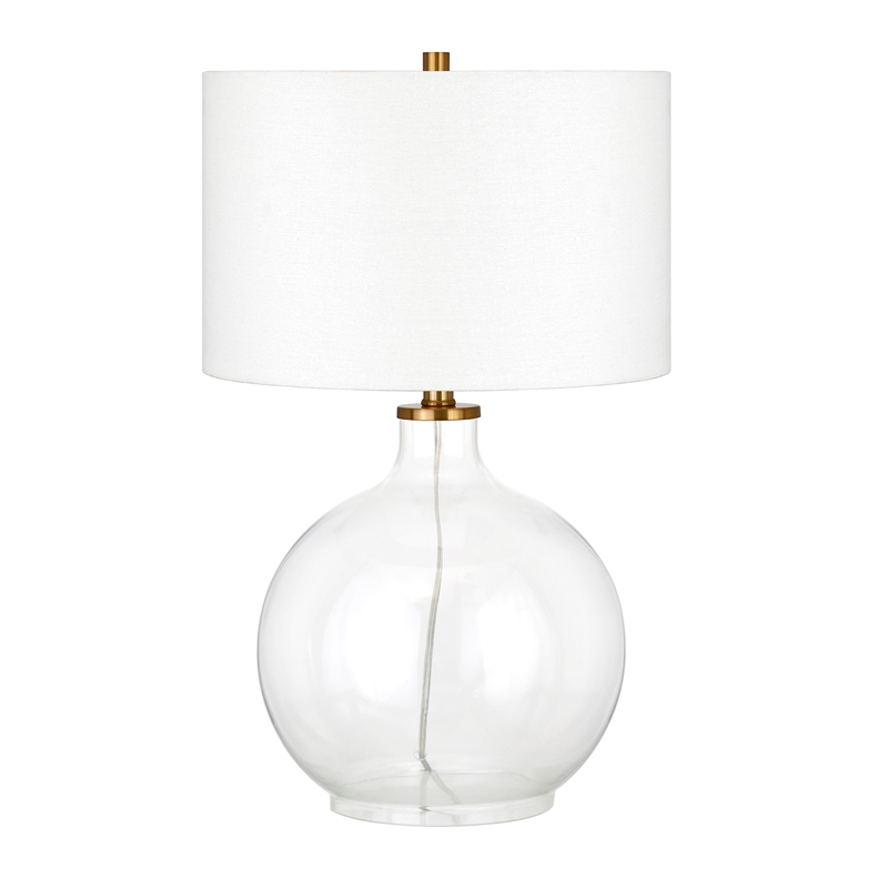 clear and gold lamp