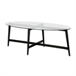 Henn&Hart Mid-Century Metal Blackened Bronze and Glass Coffee Table