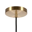 Henn&Hart Industrial Metal Brass and Gold Pendant with Seeded Glass Shade