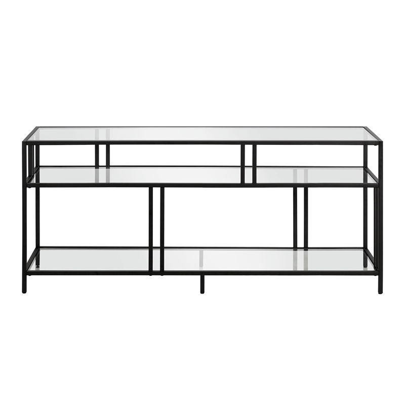 Henn&Hart Metal and Glass TV Stand For TVs Upto 55