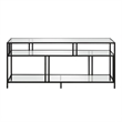 Henn&Hart Metal and Glass TV Stand For TVs Upto 55