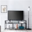 Henn&Hart Metal and Glass TV Stand For TVs Upto 55