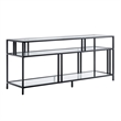 Henn&Hart Metal and Glass TV Stand For TVs Upto 55