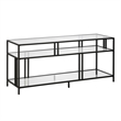 Henn&Hart Metal and Glass TV Stand For TVs Upto 55
