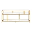 Henn&Hart Metal and Glass TV Stand For TVs Upto 55