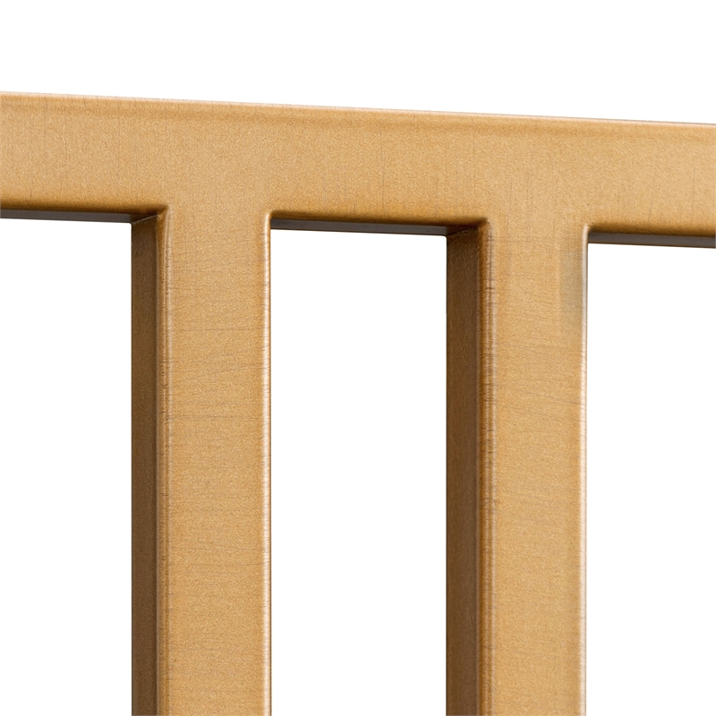 Henn&Hart Metal and Glass TV Stand For TVs Upto 55