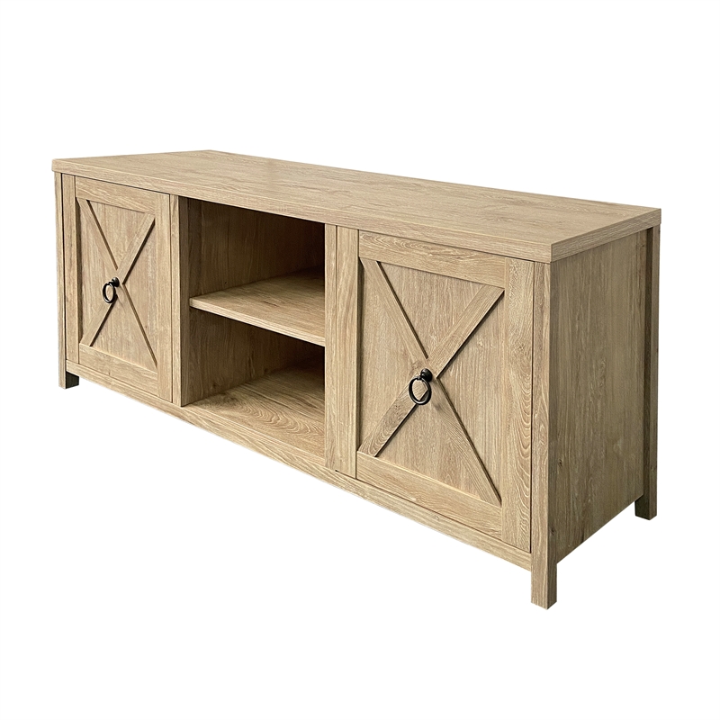 Henn&Hart Wood TV Stand For TVs Upto 58