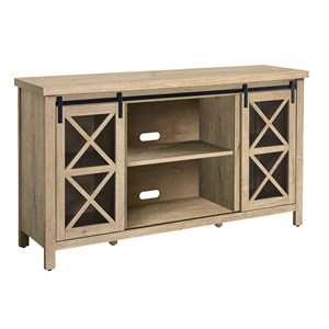 Henn&Hart 58&quot White Oak/Metal TV Stand