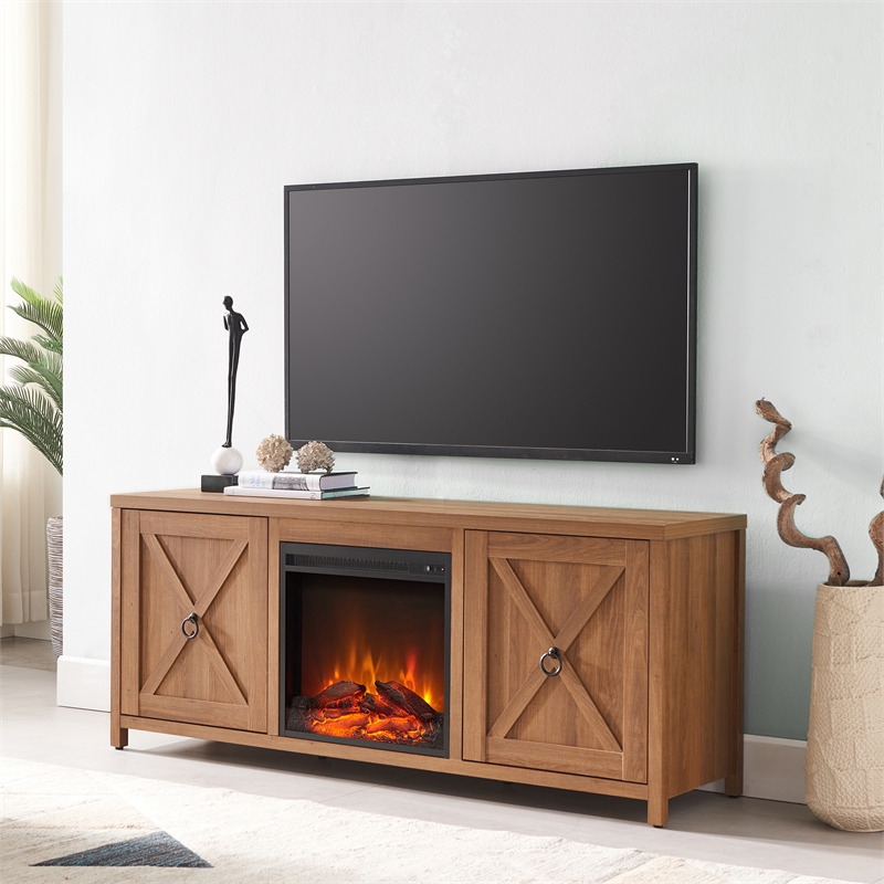 Henn&Hart 58" Golden Oak TV Stand Cymax Business