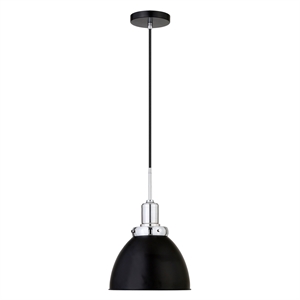 Henn&Hart 12&quot Blackened Bronze/Polished Nickel Metal Pendant