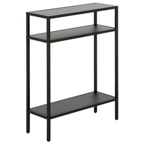 Henn&Hart 42&quot Matte White Metal Console Table