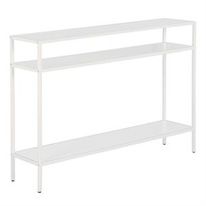 henn&hart 3-shelf console table with metal shelves