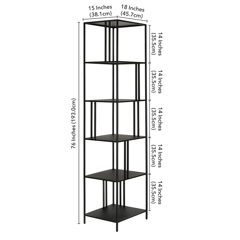 Bronze Bookcase Cymax, 18 Inch Wide Bookcase With Doors