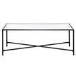Henn&Hart Black Bronze Coffee Table with Glass Top