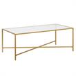 Henn&Hart Brass Coffee Table with Glass Top