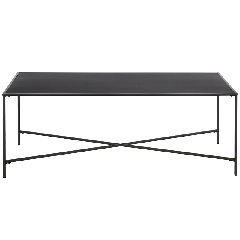Henn&Hart Black Bronze Coffee Table with Metal Top