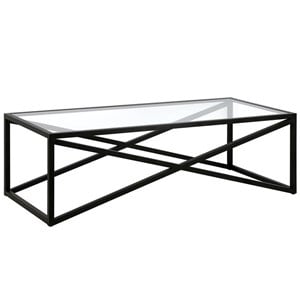 Henn&Hart 54&quot Black Bronze Coffee Table