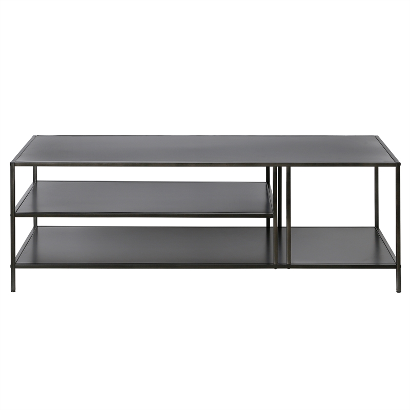 Henn&Hart Gunmetal Gray Coffee Table