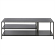 Henn&Hart Gunmetal Gray Coffee Table