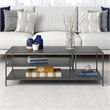 Henn&Hart Gunmetal Gray Coffee Table