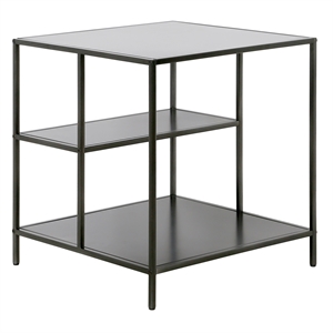 Henn&Hart 20&quot Gunmetal Gray Metal Side Table