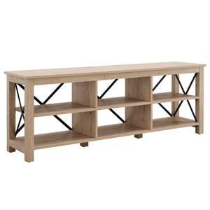 Henn&Hart 68&quot White Oak/Metal TV Stand