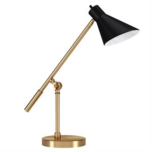 henn&hart two-tone brass and black table lamp