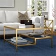 Henn&Hart Brass Finish Square Coffee Table
