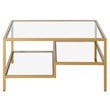 Henn&Hart Brass Finish Square Coffee Table