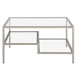 Henn&Hart Satin Nickel Square Coffee Table