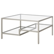 Henn&Hart Satin Nickel Square Coffee Table