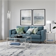 Henn&Hart Satin Nickel Square Coffee Table