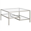 Henn&Hart Satin Nickel Square Coffee Table