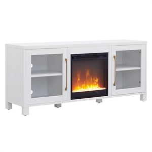 henn&hart tv stand with crystal fireplace insert