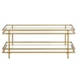 Henn&Hart 45 in. Brass Finish Coffee Table