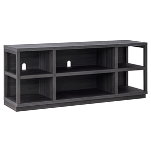 henn&hart 58 in. charcoal gray mdf tv stand