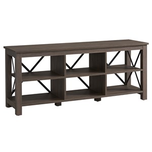 Henn&Hart 58&quot Alder Brown/Metal TV Stand